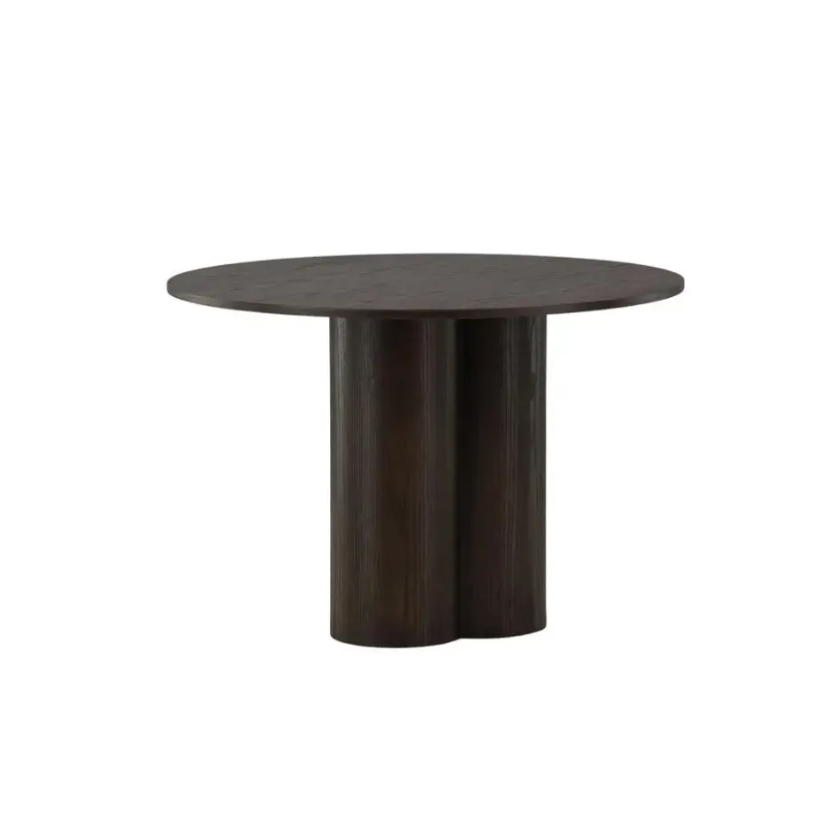 Eettafel Rond Walnoot 110cm - Fineer - Scandinavisch - Tafel Olivia