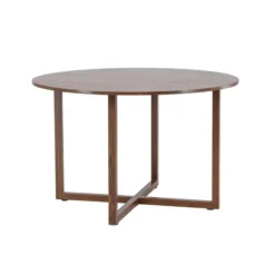 Eettafel Rond - Walnoot MDF - 120x120x75cm - Durango
