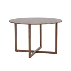 Eettafel Rond - Walnoot MDF - 120x120x75cm - Durango