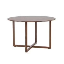 Eettafel Rond - Walnoot MDF - 120x120x75cm - Durango