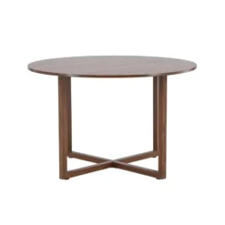 Eettafel Rond - Walnoot MDF - 120x120x75cm - Durango