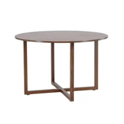 Eettafel Rond - Walnoot MDF - 120x120x75cm - Durango