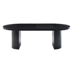 Eettafel SIDRINA - Uitschuifbaar - Zwart Hout paneel