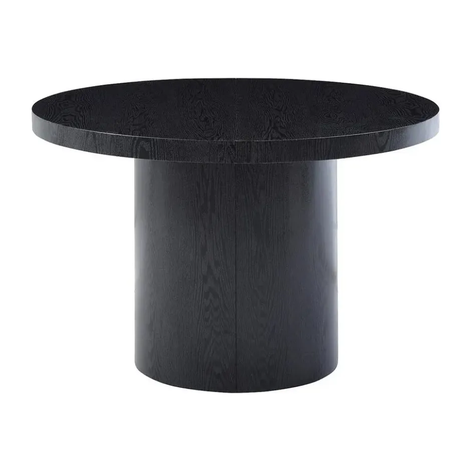 Eettafel SIDRINA - Uitschuifbaar - Zwart Hout paneel