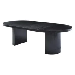 Eettafel SIDRINA - Uitschuifbaar - Zwart Hout paneel