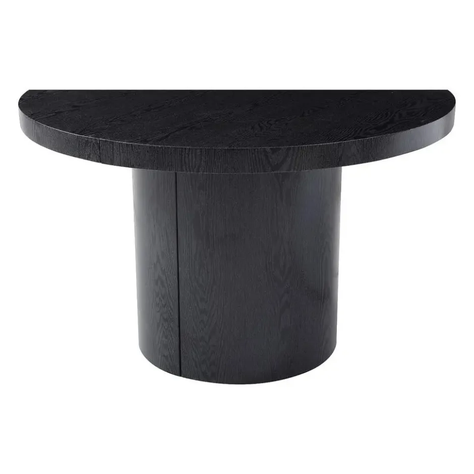 Eettafel SIDRINA - Uitschuifbaar - Zwart Hout paneel