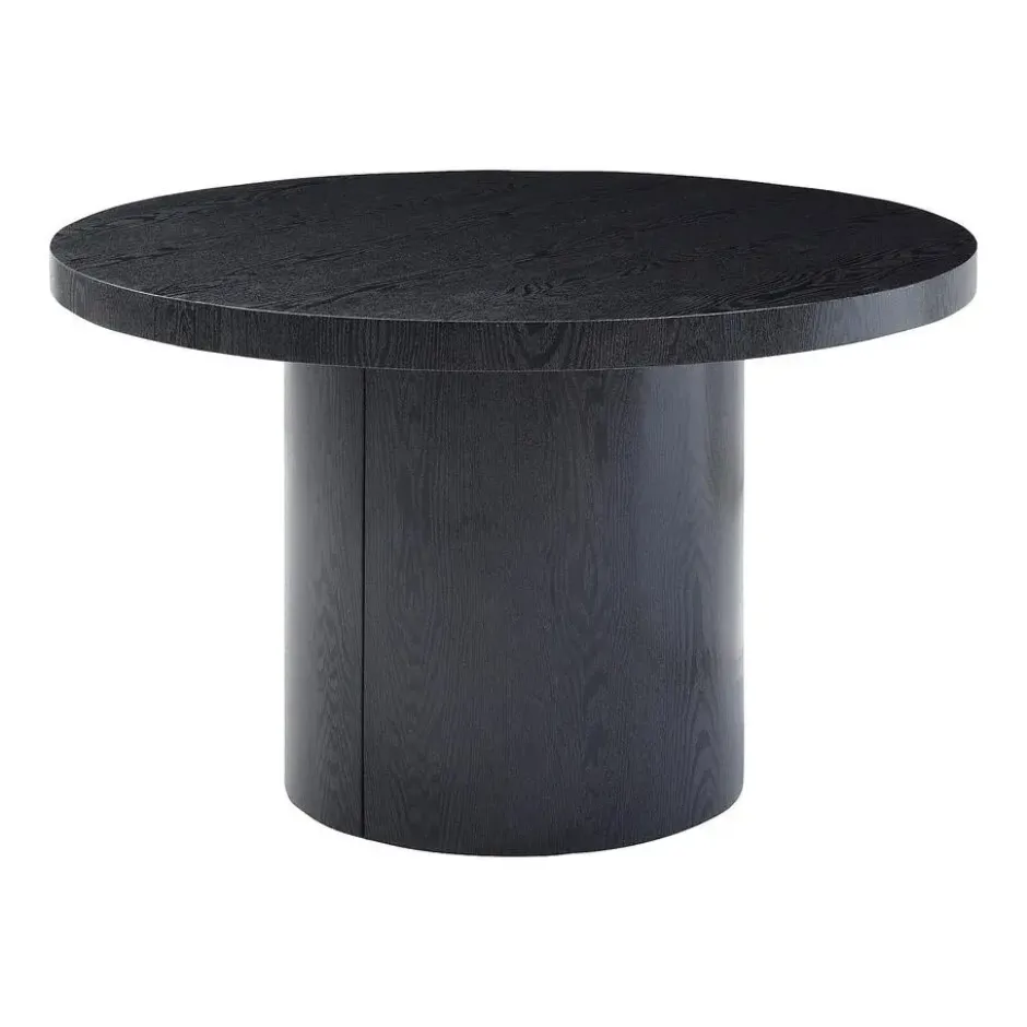 Eettafel SIDRINA - Uitschuifbaar - Zwart Hout paneel