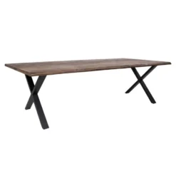 Eettafel Smoked Eikenhout 300cm - Zwart Onderstel