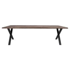 Eettafel Smoked Eikenhout 300cm - Zwart Onderstel
