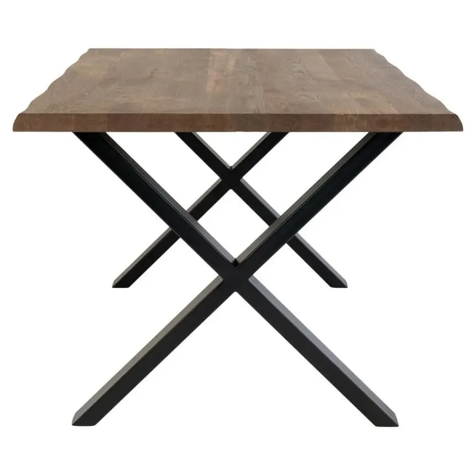 Eettafel Smoked Eikenhout 300cm - Zwart Onderstel