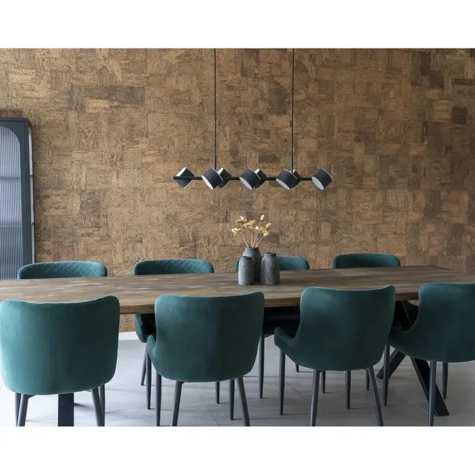 Eettafel Smoked Eikenhout 300cm - Zwart Onderstel