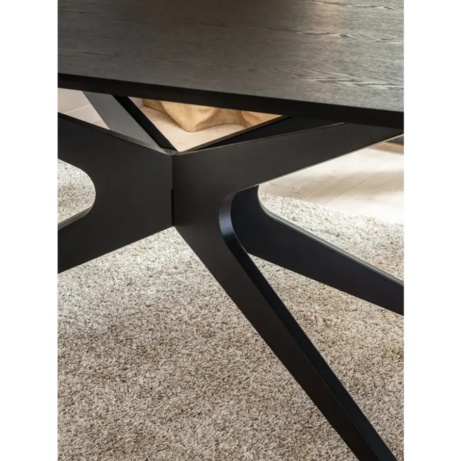 Eettafel Suzanne - zwart - 220x100 cm