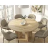 Eettafel TOPANIA - 138 cmx138 cm - Natuurlijk licht Hout paneel