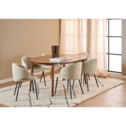 Eettafel Walnoot Uitschuifbaar - 154x115x75 cm - Gradje