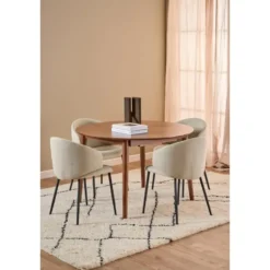 Eettafel Walnoot Uitschuifbaar - 154x115x75 cm - Gradje