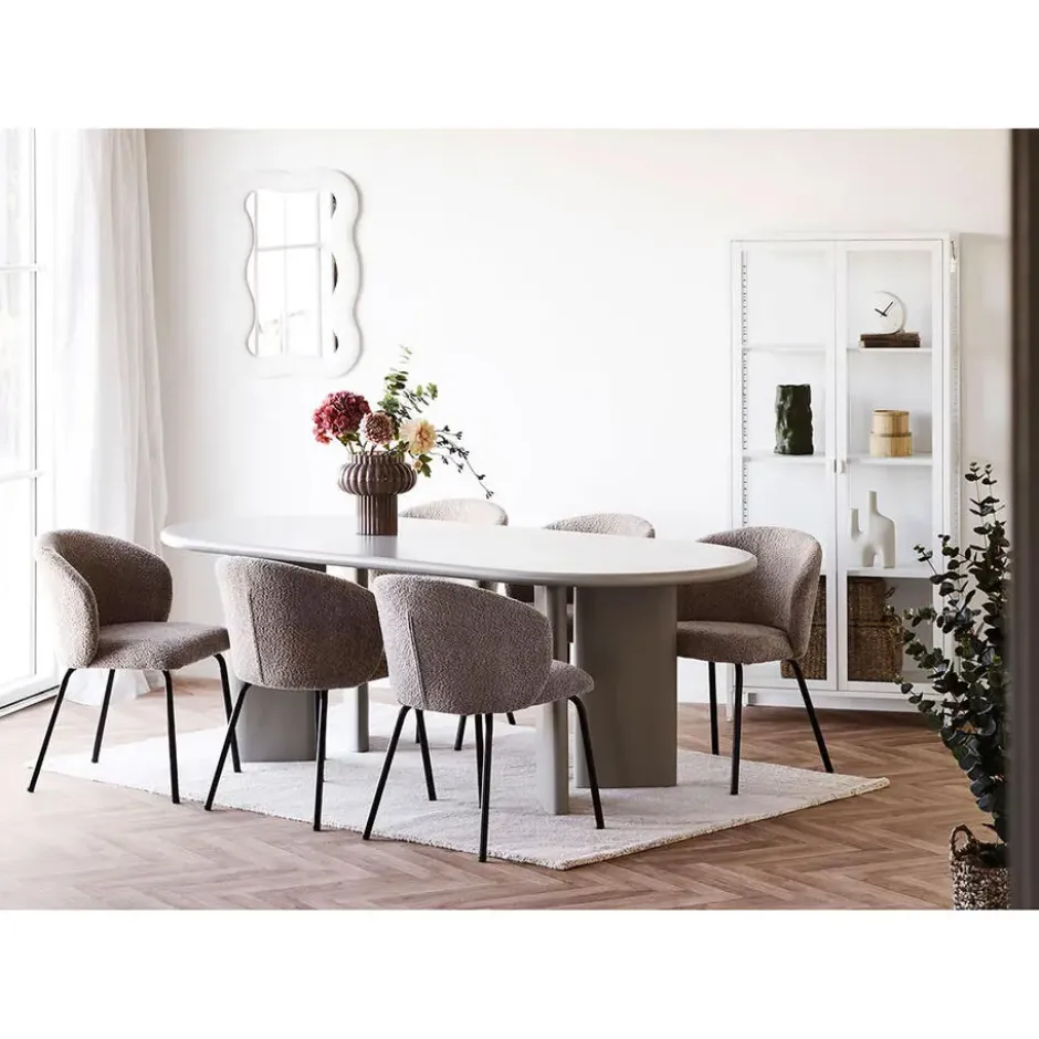 Eettafel Zand - Deens Ovaal - 220x100x75cm - Nagano