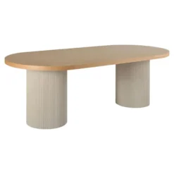 Eettafel Zand/Naturel - Deens Ovaal - 220x100x75cm - Solva