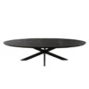 Eettafel Zwart Hout/Metaal - 240x110x76cm - Brandy