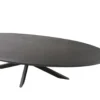 Eettafel Zwart Hout/Metaal - 300x120x76cm - Brandy