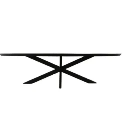 Eettafel Zwart Hout/Metaal - 300x120x76cm - Brandy