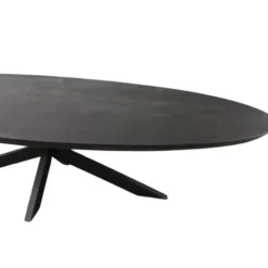 Eettafel Zwart Hout/Metaal - 300x120x76cm - Brandy