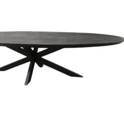Eettafel Zwart Hout/Metaal - 180x90x76cm - Brandy