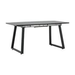 Eettafel Zwart Hout Uitschuifbaar - 160x85x75cm - Inca