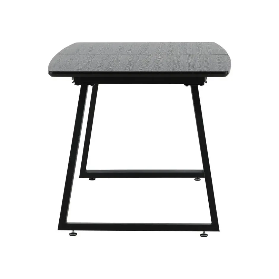 Eettafel Zwart Hout Uitschuifbaar - 160x85x75cm - Inca
