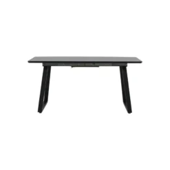 Eettafel Zwart Hout Uitschuifbaar - 160x85x75cm - Inca