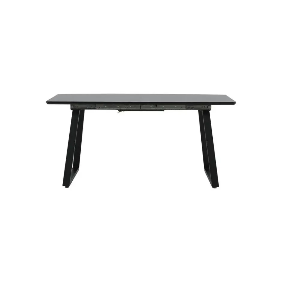 Eettafel Zwart Hout Uitschuifbaar - 160x85x75cm - Inca