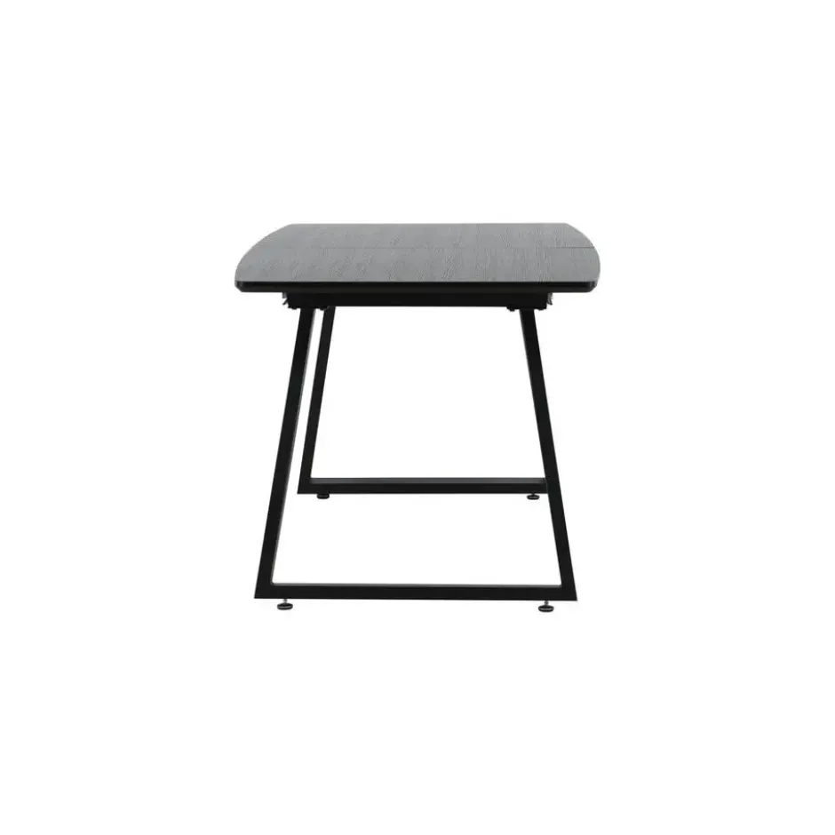Eettafel Zwart Hout Uitschuifbaar - 160x85x75cm - Inca