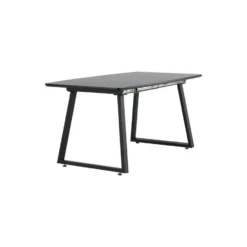 Eettafel Zwart Hout Uitschuifbaar - 160x85x75cm - Inca