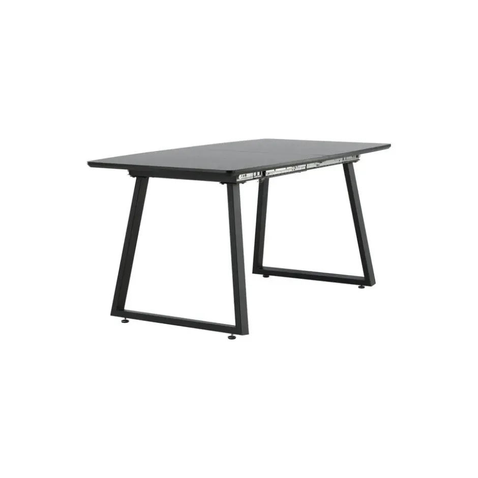 Eettafel Zwart Hout Uitschuifbaar - 160x85x75cm - Inca