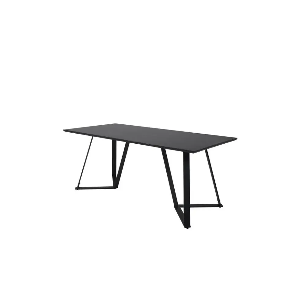 Eettafel Zwart Hout - 180x90x75cm - Marina