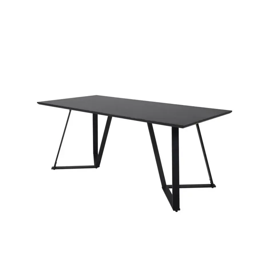 Eettafel Zwart Hout - 180x90x75cm - Marina