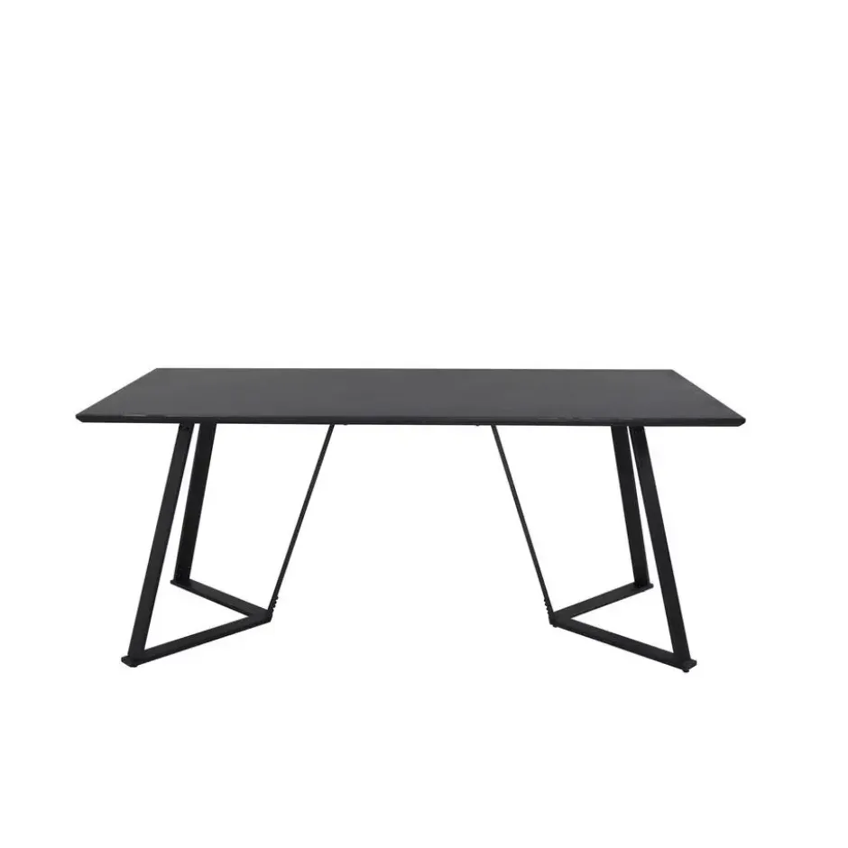 Eettafel Zwart Hout - 180x90x75cm - Marina