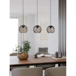 EGLO Almanzora Hanglamp - E27 - 90 cm - Staal - Zwart/Koper