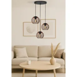 EGLO Almanzora Hanglamp - E27 - Ø 46.5 cm - Staal - Zwart/Koper