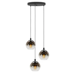EGLO Ariscani 1 Hanglamp - E27 - Ø 42,5cm-Koperglas - Zwart