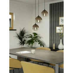 EGLO Ariscani 1 Hanglamp - E27 - Ø 42,5cm-Koperglas - Zwart