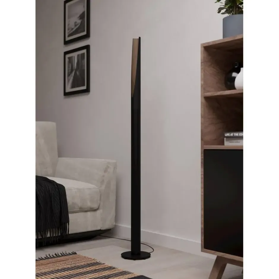 EGLO Barbotto Vloerlamp - GU10 - 136,5 cm - Zwart/Bruin - Staal