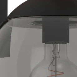 EGLO Bufalata Wandlamp - buitenverlichting - E27 - Zwart, bruin