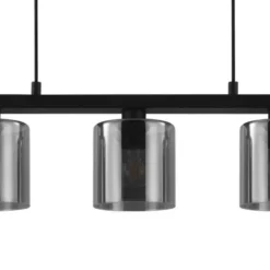 EGLO Cadley Hanglamp - E27 - 121 cm - Rookglas - Smoke - Zwart