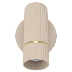 EGLO Caminia Wandlamp - GU10 - 15,5 cm - Zandkleur/Beige/Goud