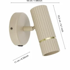 EGLO Caminia Wandlamp - GU10 - 15,5 cm - Zandkleur/Beige/Goud