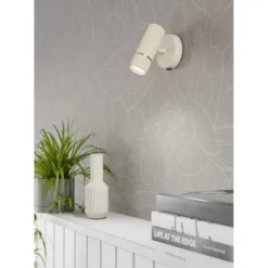 EGLO Caminia Wandlamp - GU10 - 15,5 cm - Zandkleur/Beige/Goud