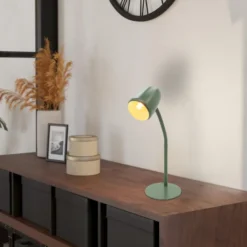 EGLO Carlo Tafellamp - Bureaulamp - E14 - 46 cm - Groen - Kantelbaar