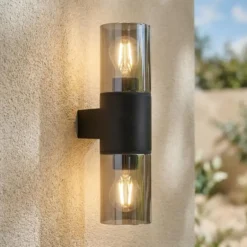 EGLO Cropani Wandlamp buiten - E27 - Zwart/Grijs