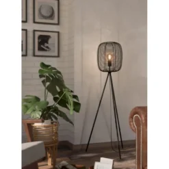 EGLO Derwen Vloerlamp - E27 - Metaal - Zwart