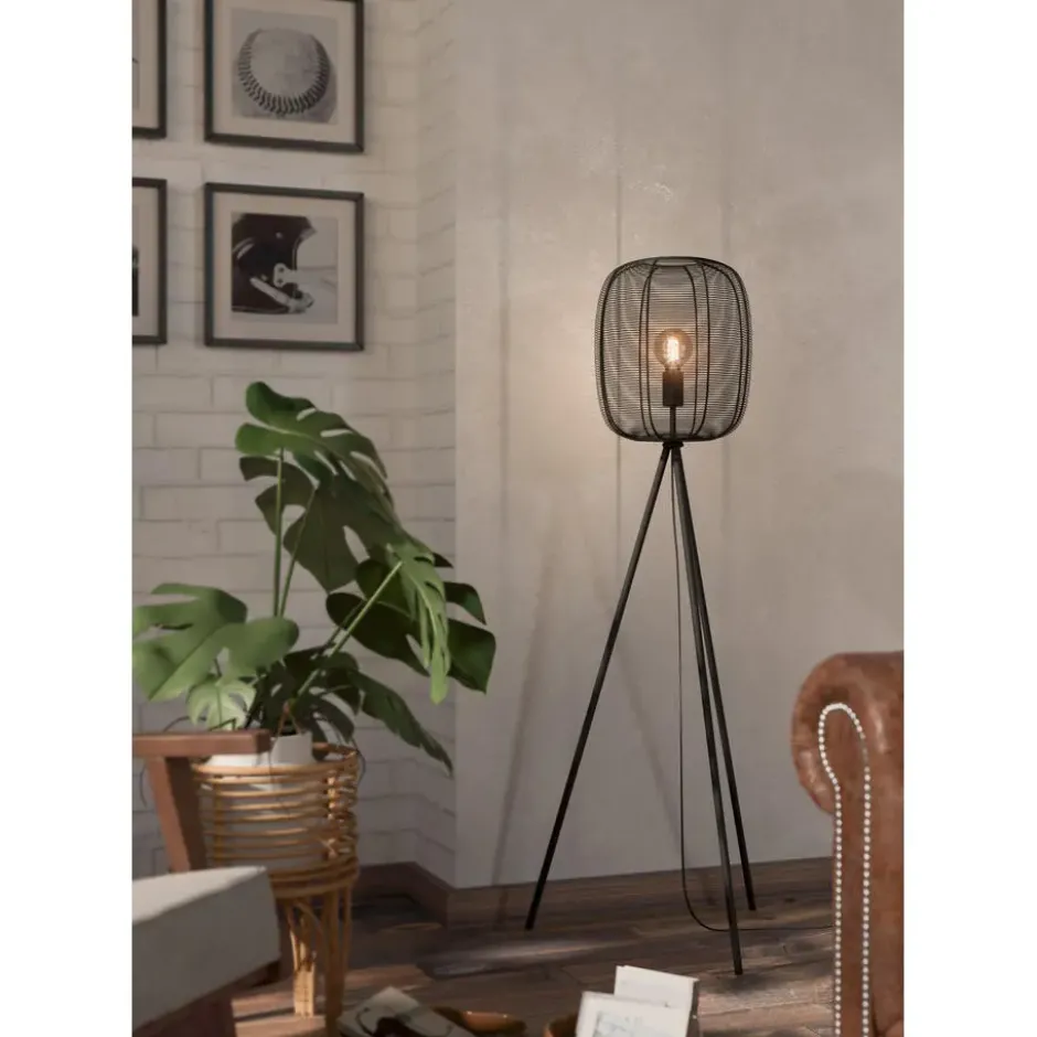 EGLO Derwen Vloerlamp - E27 - Metaal - Zwart